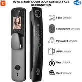 Tuya Smart Door Lock Camera Face Recognition – Fingerprint, Code, Card & App Unlock